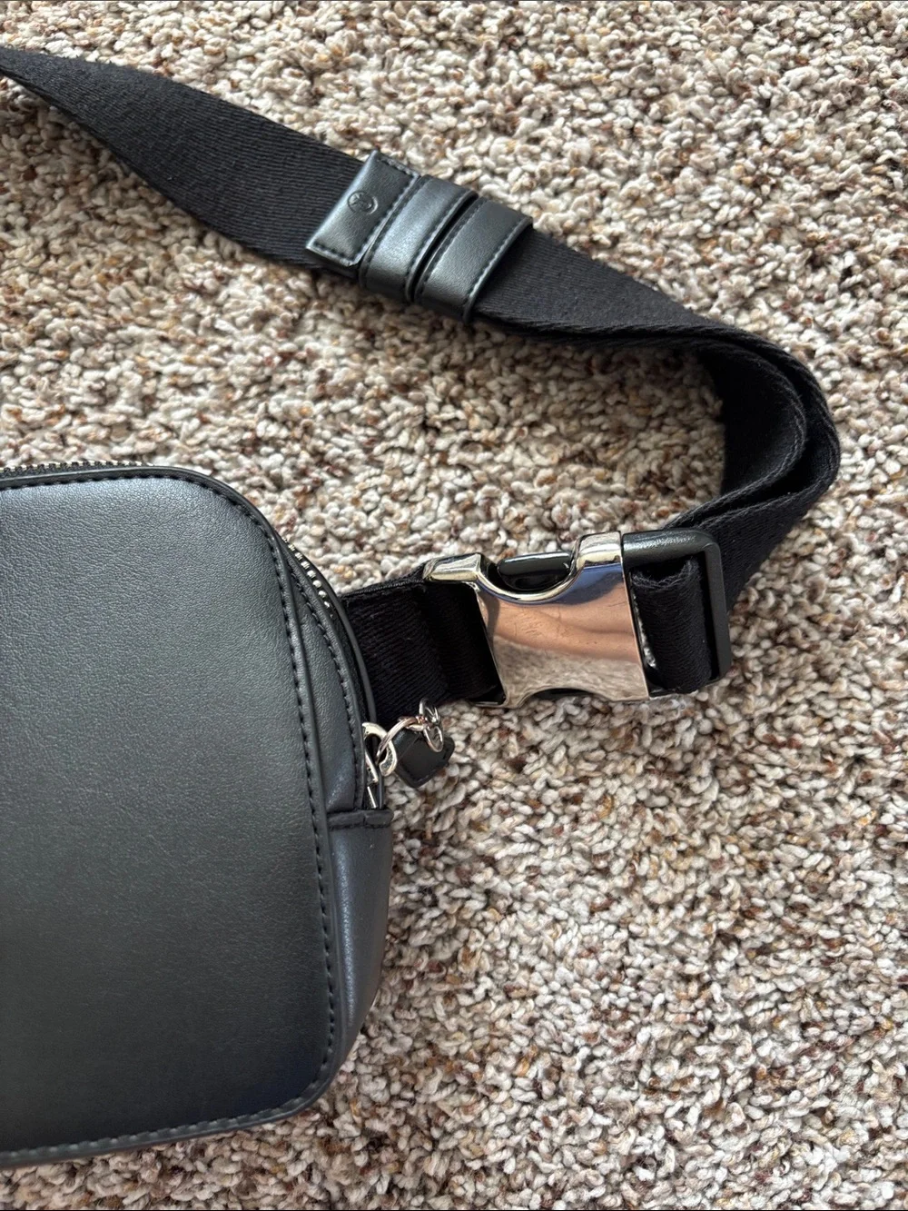 lululemon athletica Black Women’s cactus leather Belt Bag with Logo